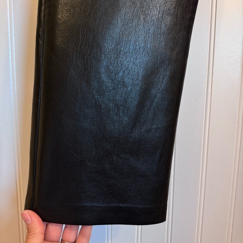 Aritzia Wilfred Melina High Rise Pant Black Leather-like Women’s Size 8 - Picture 4 of 16
